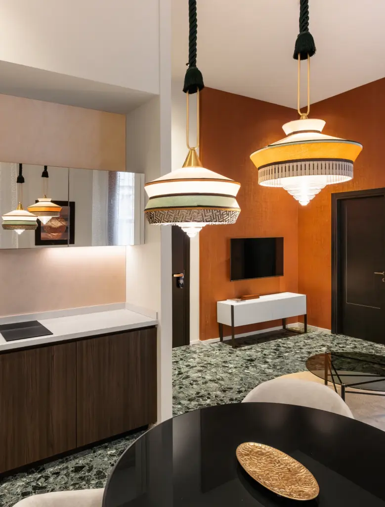 Stanza con cucina dell'hotel Palazzo Rota